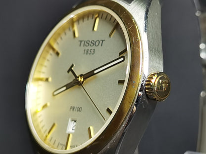 Tissot PR100 Arany-Acél Férfi Karóra Használt