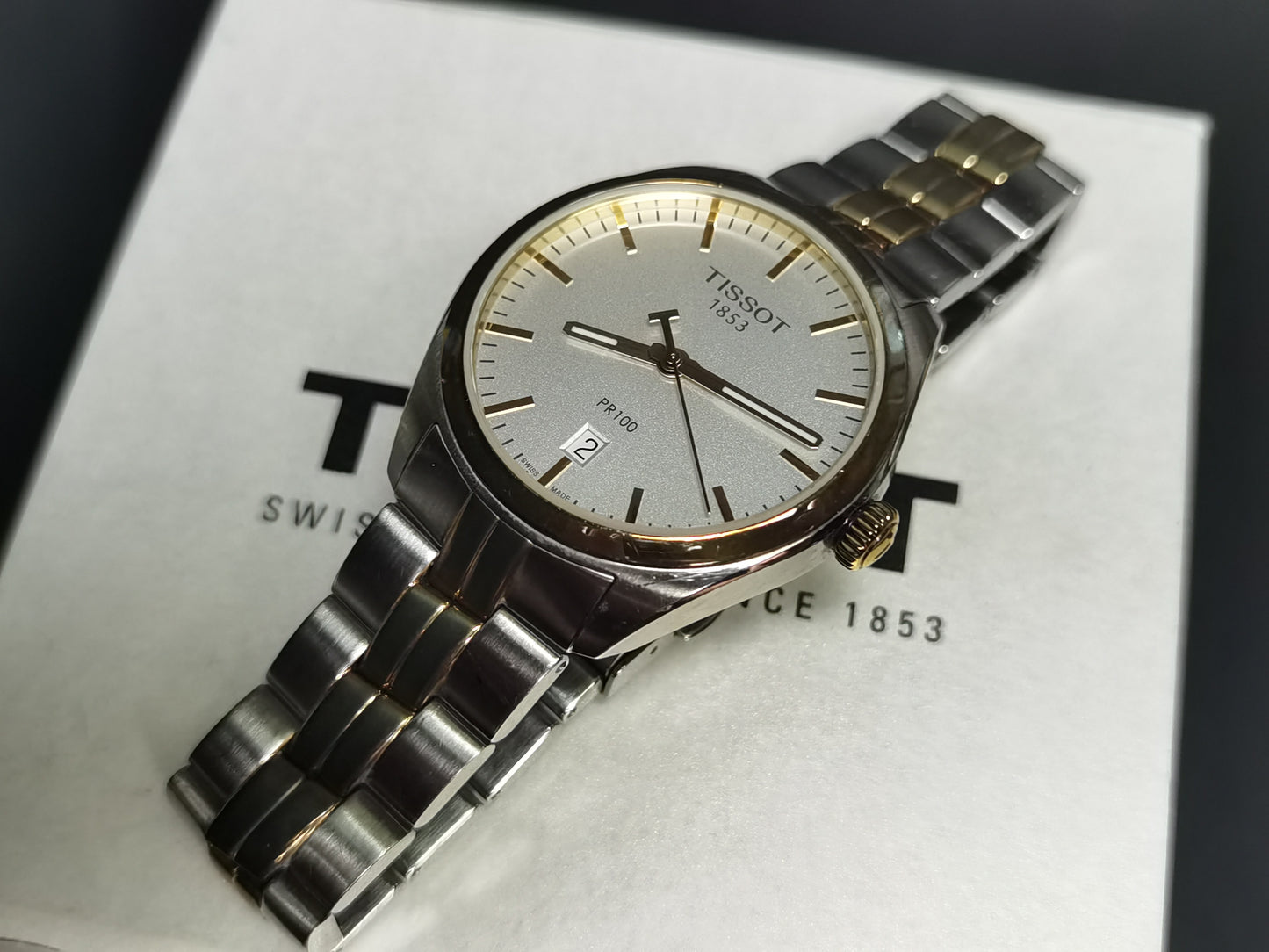 Tissot PR100 Arany-Acél Férfi Karóra Használt